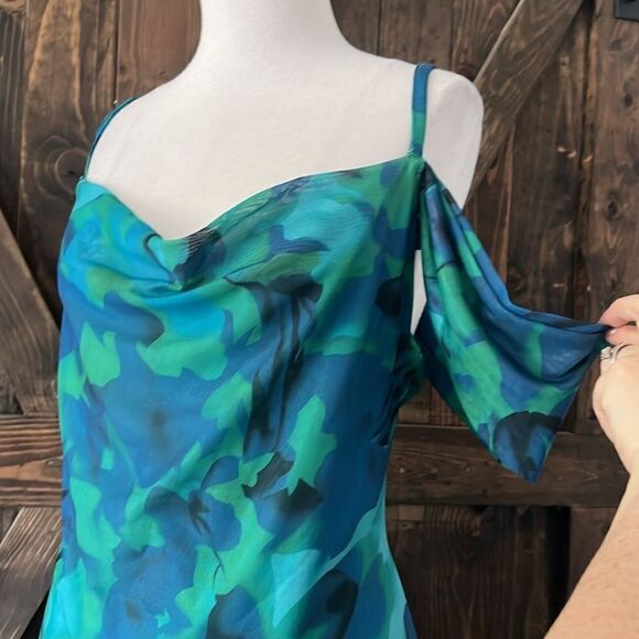 NWT Spaghetti Strap Long Summer Floral Sexy Backless Formal Wedding Guest Dress - Picture 4 of 15